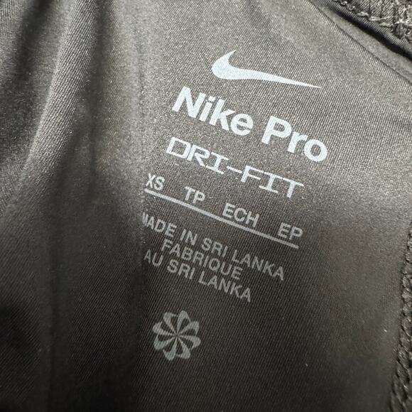 Nike Pro Leggings Womens XS Black Gray Running Tight Dri Fit Activewear - Picture 5 of 10